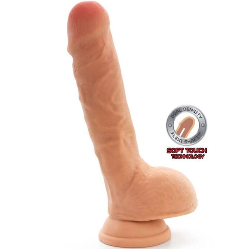 GET REAL - DILDO A DOPPIA DENSIT 25,5 CM PALLE DI PELLE – Peni realistici