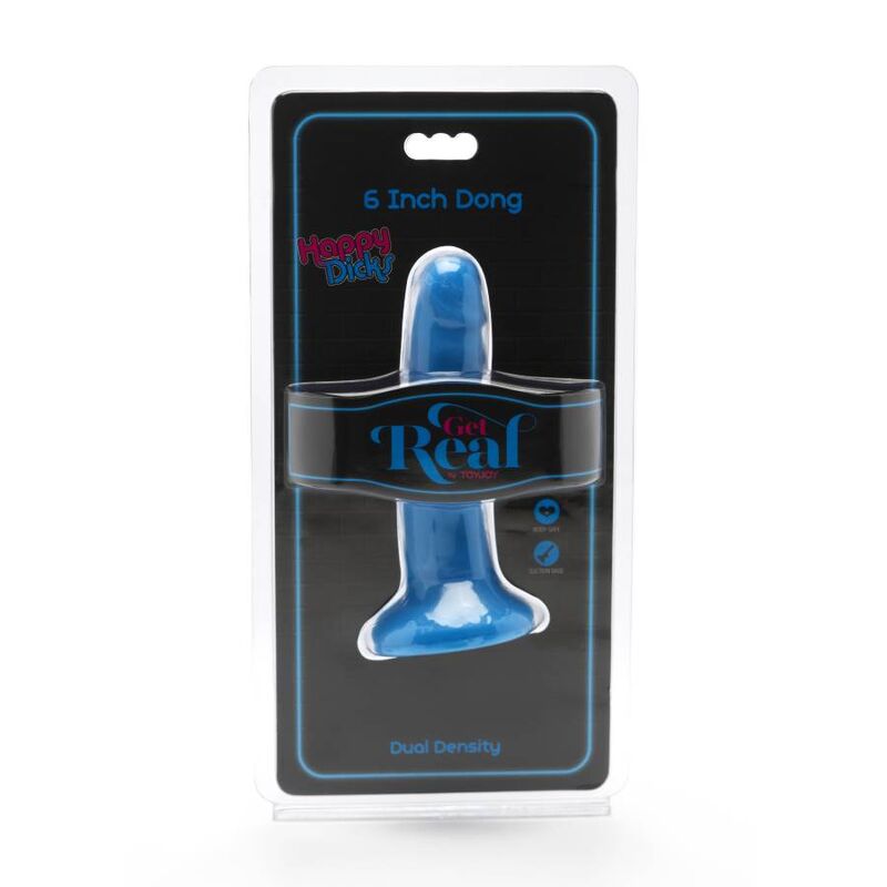GET REAL - HAPPY DICKS DONG 12 CM BLU – Peni realistici – foto 2