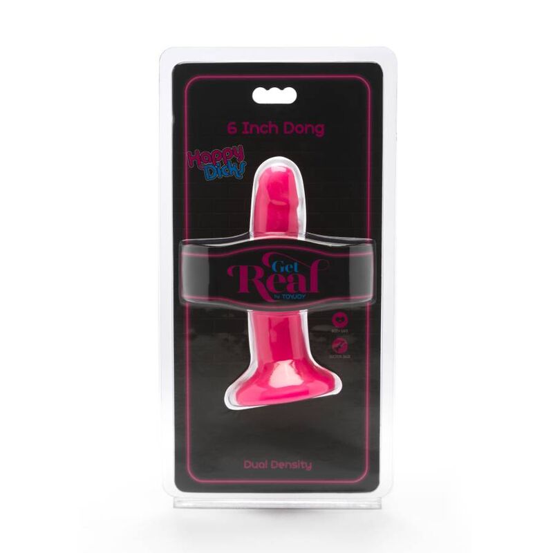 GET REAL - HAPPY DICKS DONG 12 CM ROSA – Peni realistici – foto 2