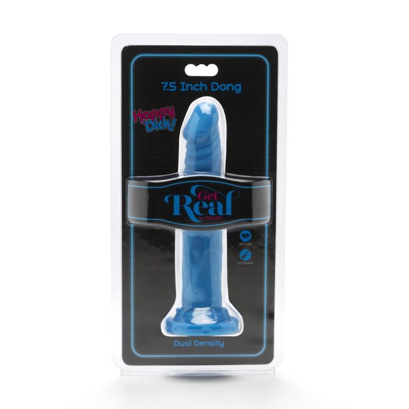 GET REAL - HAPPY DICKS DONG 19 CM BLU – Peni realistici – foto 2
