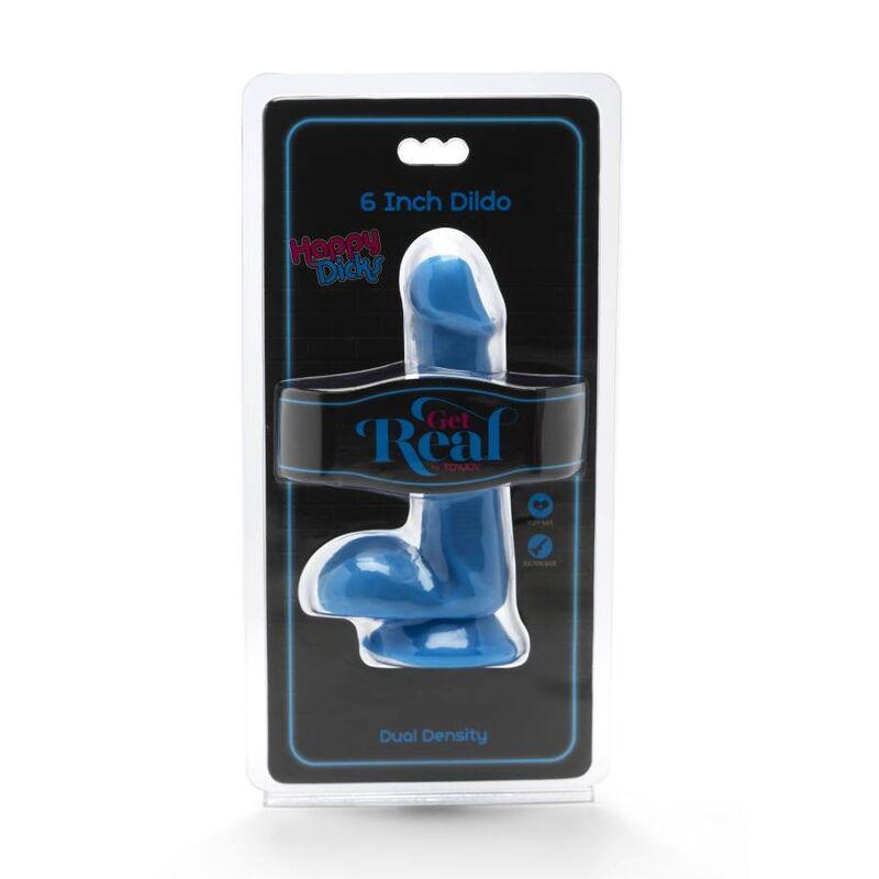 GET REAL - HAPPY DICKS DILDO 12 CM SFERE BLU – Peni realistici – foto 2