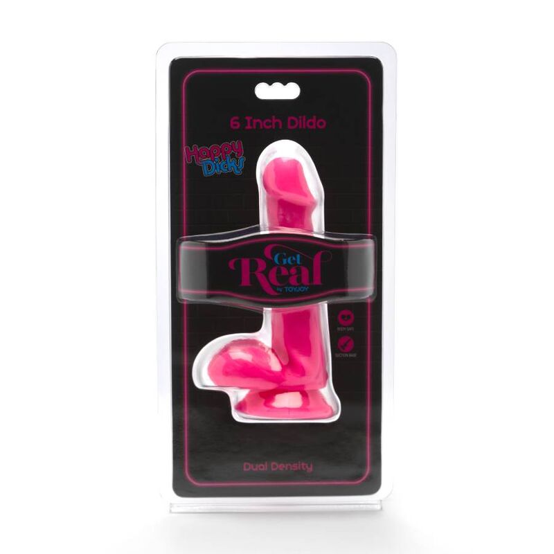 GET REAL - HAPPY DICKS DILDO 12 CM SFERE ROSA – Peni realistici – foto 2