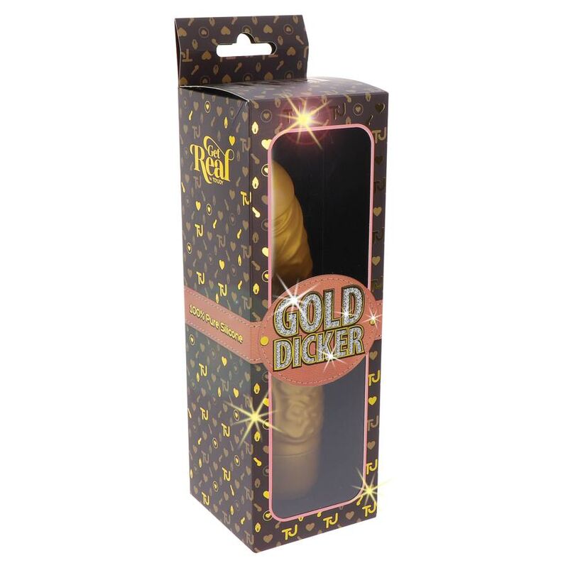 GET REAL - VIBRATORE GOLD DICKER STIM ORO – Vibratori realistici – foto 8