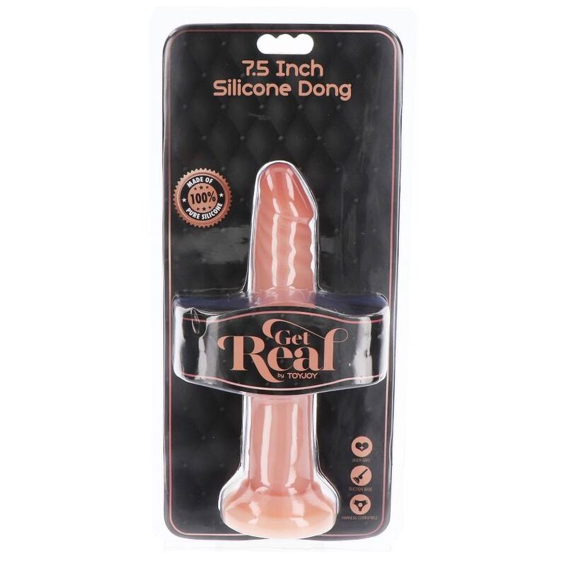 GET REAL - DONG IN SILICONE 19 CM PELLE – Peni realistici – foto 3
