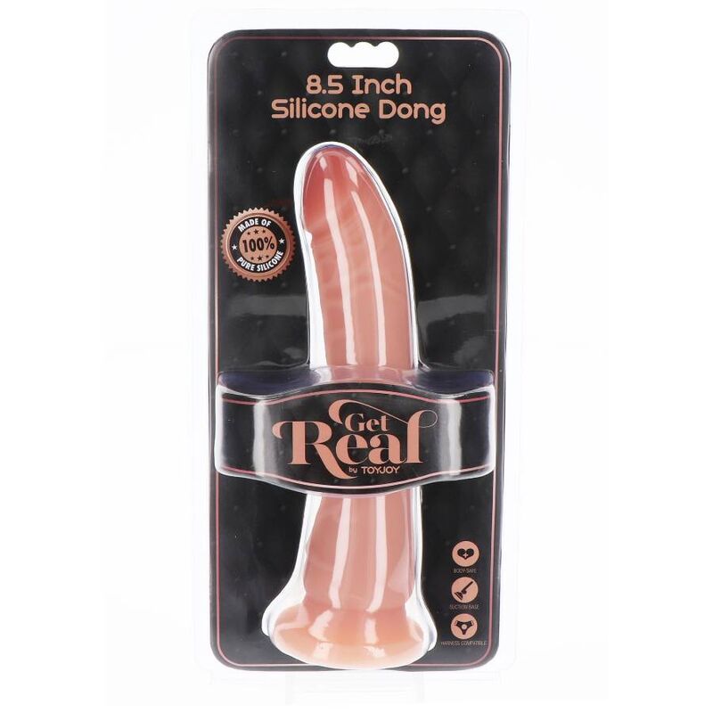 GET REAL - DONG IN SILICONE 21 CM PELLE – Peni realistici – foto 3