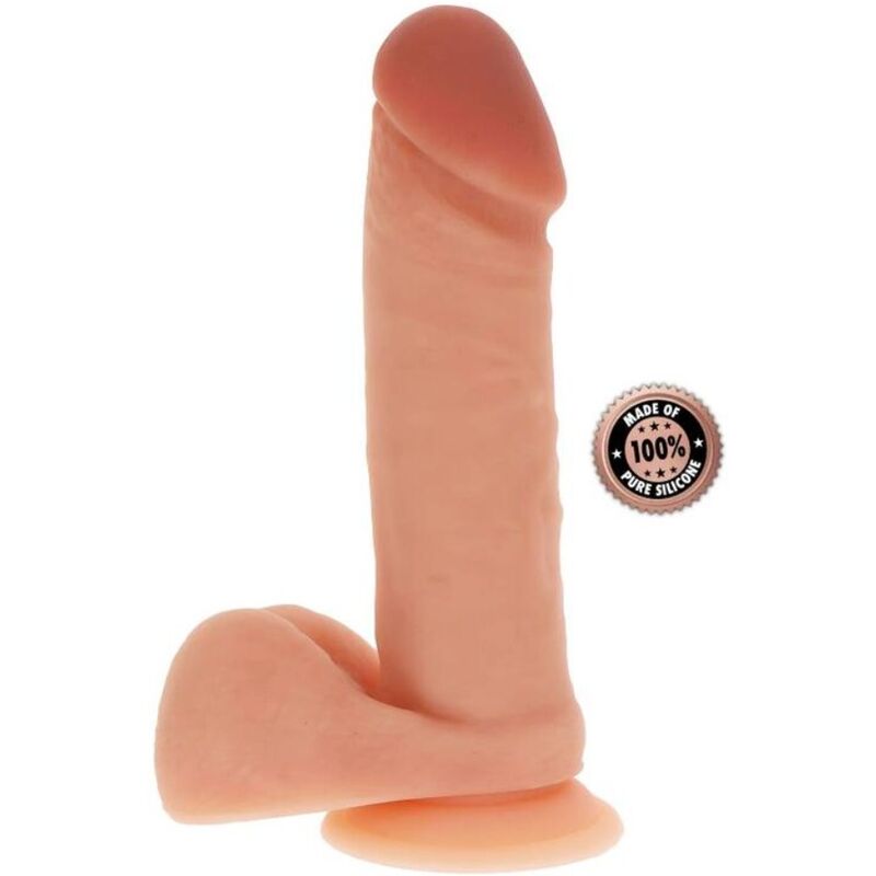 GET REAL - DILDO IN SILICONE 20,5 CM CON PALLE IN PELLE – Peni realistici