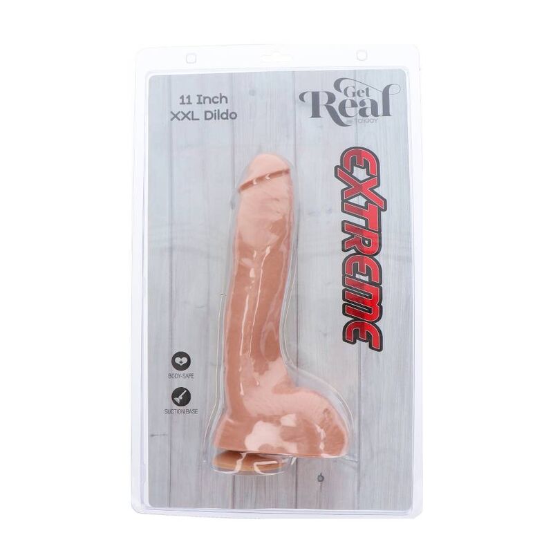 GET REAL - DILDO XXL ESTREMO 28 CM PELLE – Peni realistici – foto 5