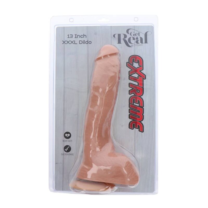 GET REAL - DILDO XXXL ESTREMO 34 CM PELLE – Peni realistici – foto 5