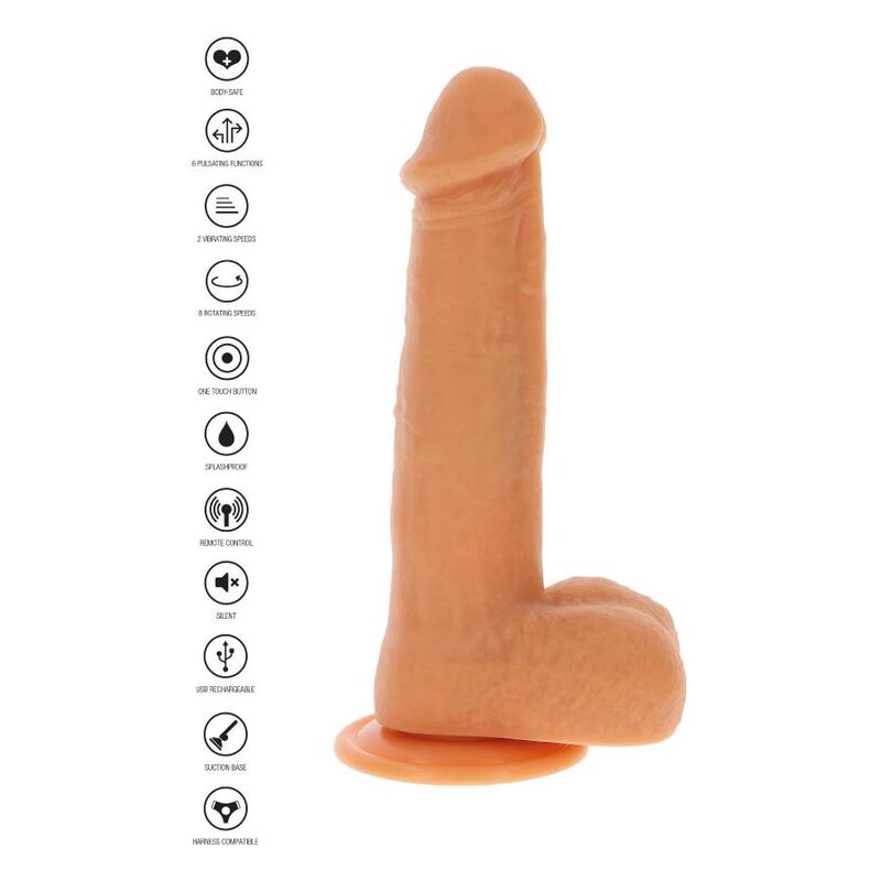 GET REAL - PELLE DILDO VIBRANTE CON PERLINE ROTANTI – Vibratori realistici – foto 4