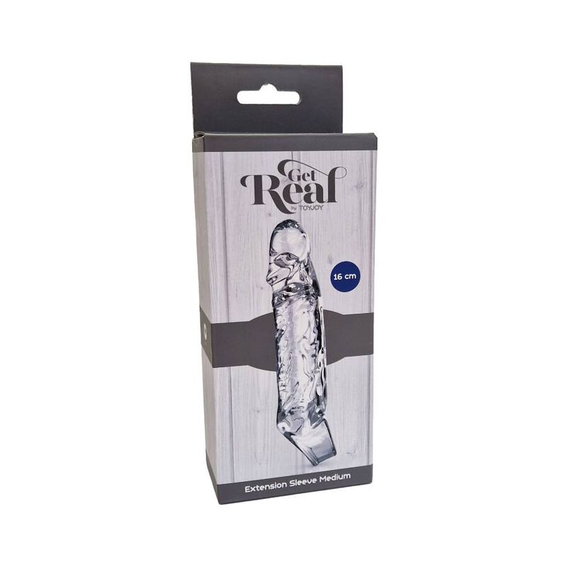 GET REAL - MANICA DI ESTENSIONE MEDIA TRASPARENTE – Copri pene con estensione – foto 3