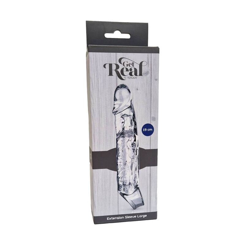 GET REAL - ESTENSIONE LUNGA 19 CM TRASPARENTE – Copri pene con estensione – foto 3