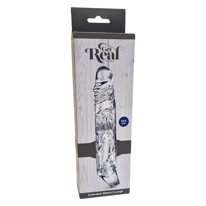 GET REAL - MANICOTTO DI ESTENSIONE XLARGE TRASPARENTE – Copri pene con estensione – foto 3