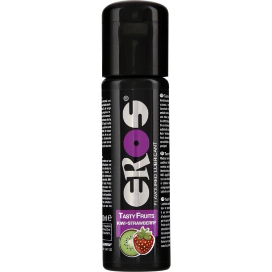 EROS - LUBRIFICANTE GUSTO FRUTTA FRAGOLA E KIWI 100 ML – Con sapori deliziosi