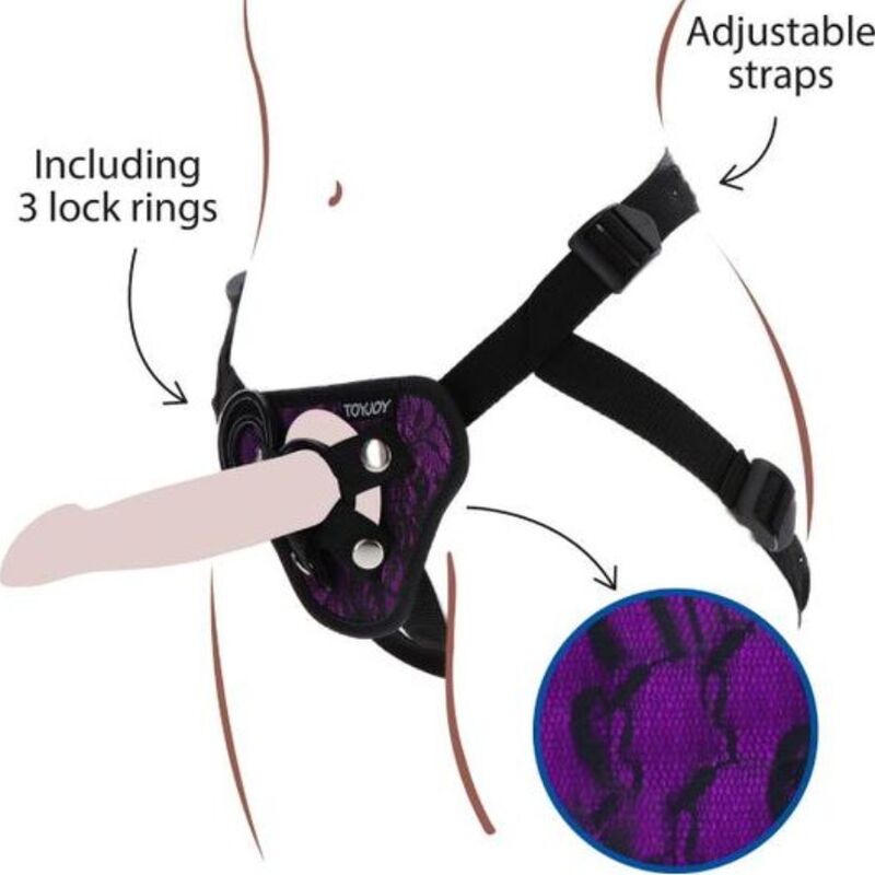 GET REAL - IMBRAGATURA IN PIZZO CON CINTURINO VIOLA – Imbracature senza vibrazioni