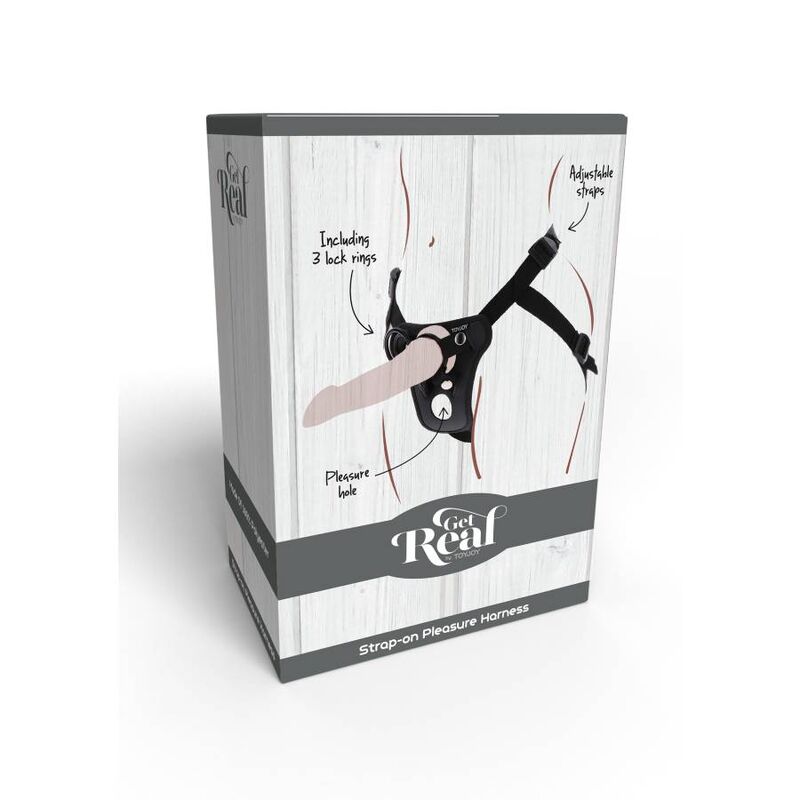 GET REAL - IMBRACATURA DA PIACERE CON CINTURINO NERA – Imbracature senza vibrazioni – foto 9