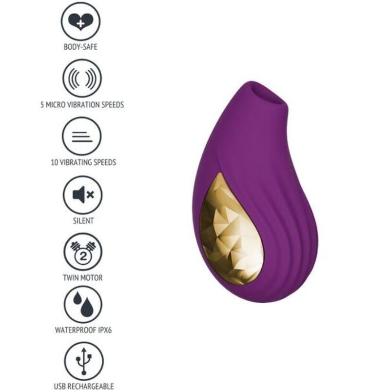 XOCOON - STIMOLATORE DI AMORE DIVINO VIOLA – Stimolatore dell'aria nessuna vibrazione