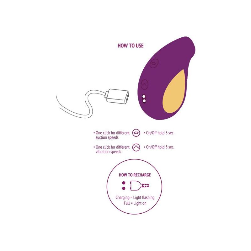 XOCOON - STIMOLATORE DI AMORE DIVINO VIOLA – Stimolatore dell'aria nessuna vibrazione – foto 7