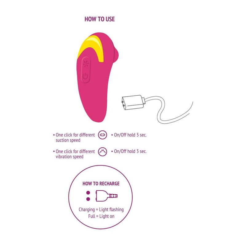 XOCOON - STIMOLATORE D''AMORE INFINITO FUCSIA – Stimolatore dell'aria nessuna vibrazione – foto 5