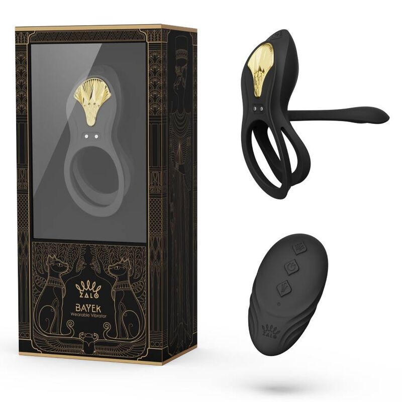 ZALO - ANELLO PER COPPIE VIBRANTI BAYEK NERO – Cockring con vibrazione – foto 20