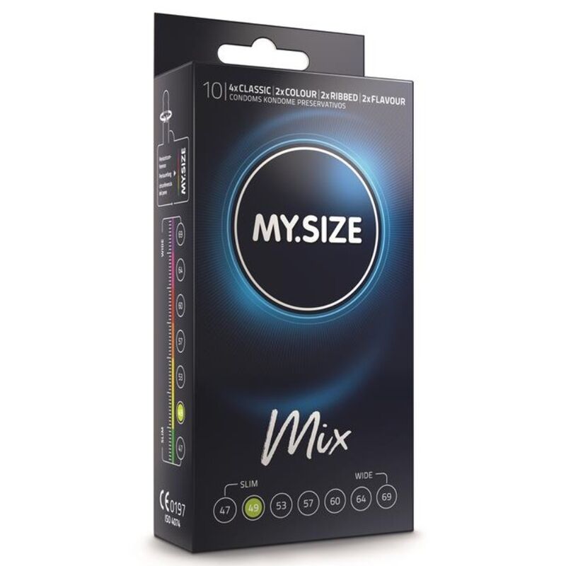 MY SIZE - MIX PRESERVATIVI 49 MM 10 UNIT – Taglia XS (piccola)