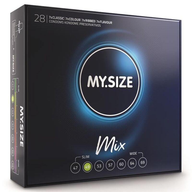 MY SIZE - MIX PRESERVATIVI 49 MM 28 UNIT – Taglia XS (piccola)