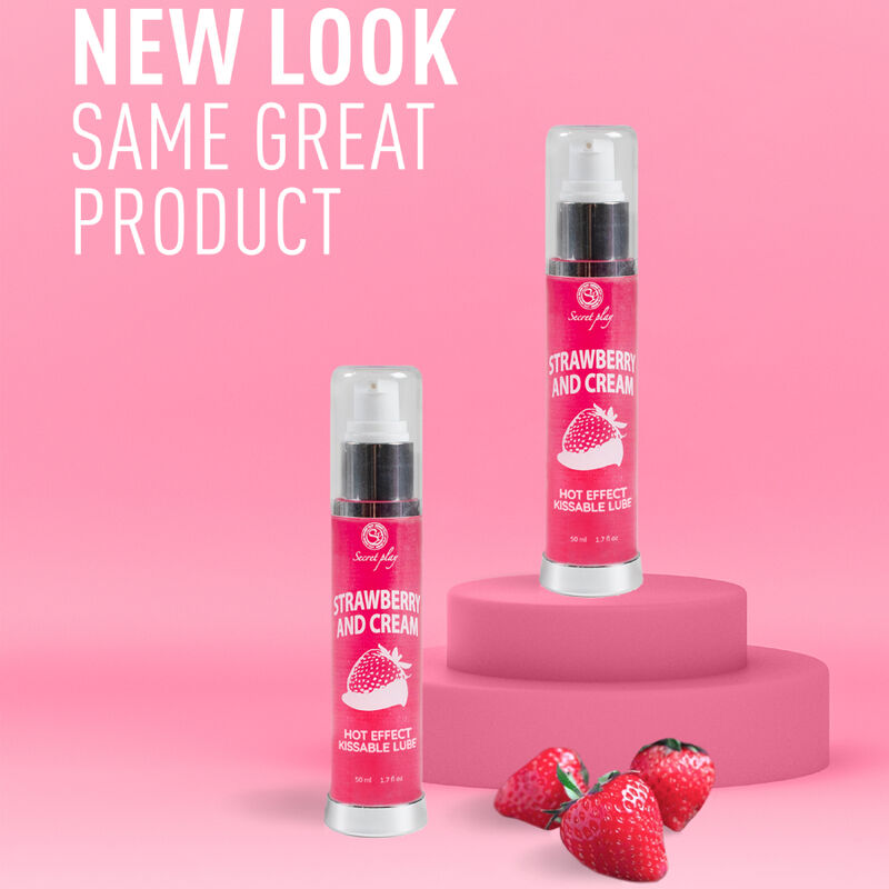 SECRETPLAY - LUBRIFICANTE 2-1 EFFETTO CALORE FRAGOLA E CREMA 50 ML – Effetto calore – foto 4