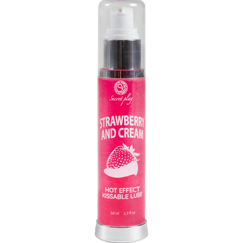 SECRETPLAY - LUBRIFICANTE 2-1 EFFETTO CALORE FRAGOLA E CREMA 50 ML – Effetto calore