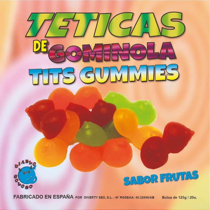 DIABLO GOLOSO - TETTARELLE GOMMOSE LUCIDE ASSORTITE – Dolcetti divertenti