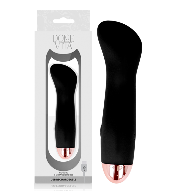 DOLCE VITA - VIBRATORE RICARICABILE ONE BLACK 10 VELOCITÀ – Mini vibratori – foto 2