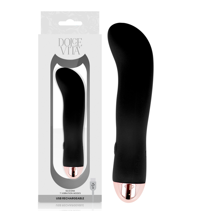 DOLCE VITA - VIBRATORE RICARICABILE DUE NERO 7 VELOCITÀ – Mini vibratori – foto 2