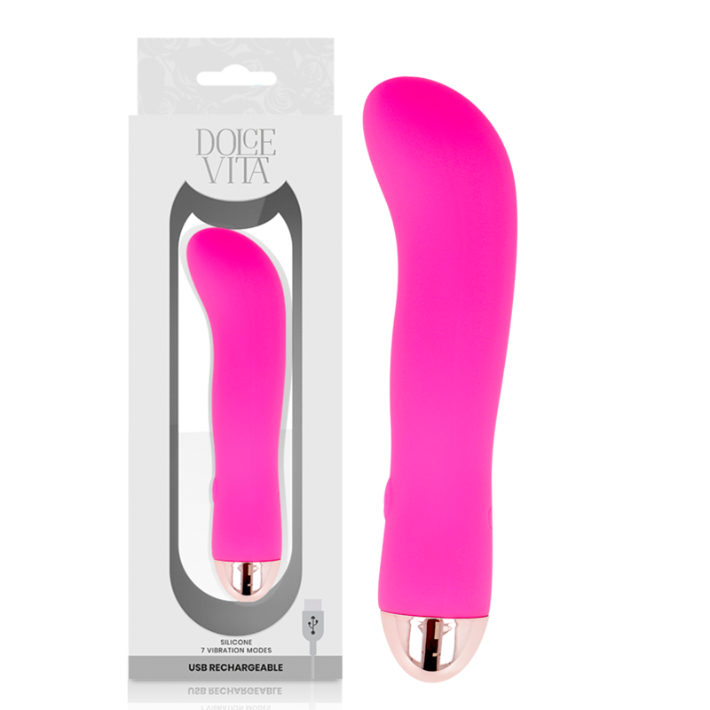 DOLCE VITA - VIBRATORE RICARICABILE ROSA A 7 VELOCITÀ – Mini vibratori – foto 2