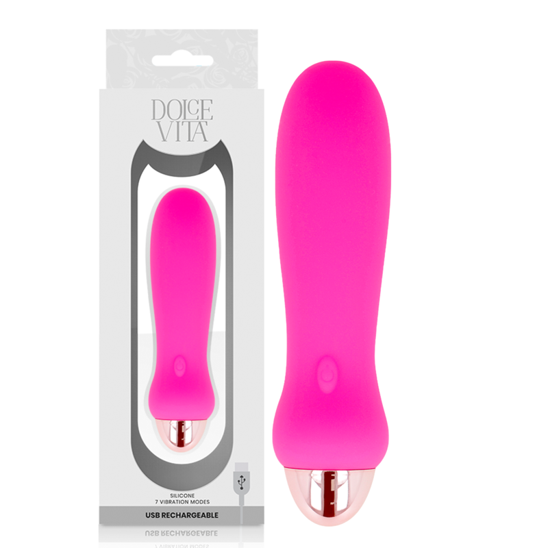 DOLCE VITA - VIBRATORE RICARICABILE CINQUE ROSA 7 VELOCITÀ – Mini vibratori – foto 2