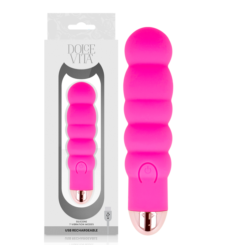 DOLCE VITA - VIBRATORE RICARICABILE SEI ROSA 7 VELOCITÀ – Mini vibratori – foto 2