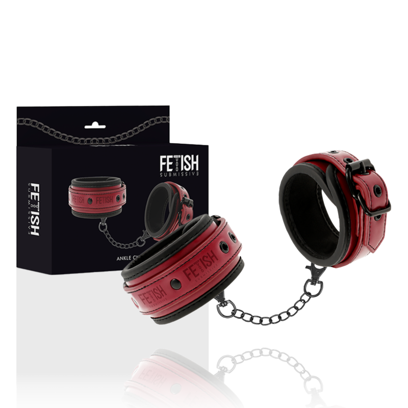 FETISH SUBMISSIVE DARK ROOM - MANETTE ALLA CAVIGLIA VEGAN IN PELLE CON FODERA IN NEOPRENE – Mogli – foto 2