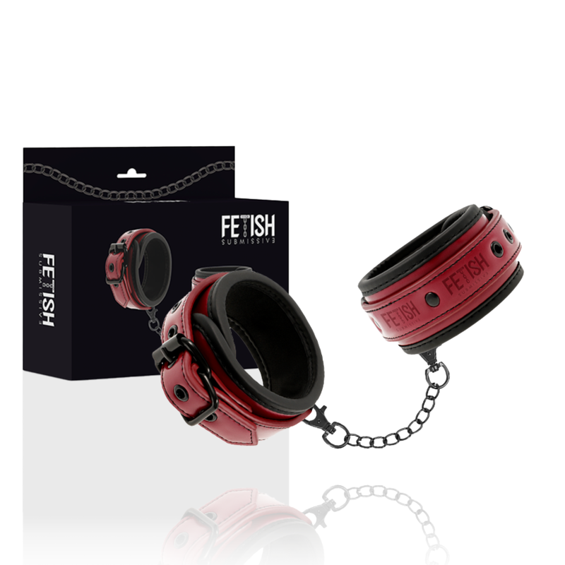 FETISH SUBMISSIVE DARK ROOM - MANETTE VEGAN IN PELLE CON FODERA IN NEOPRENE – Mogli – foto 2