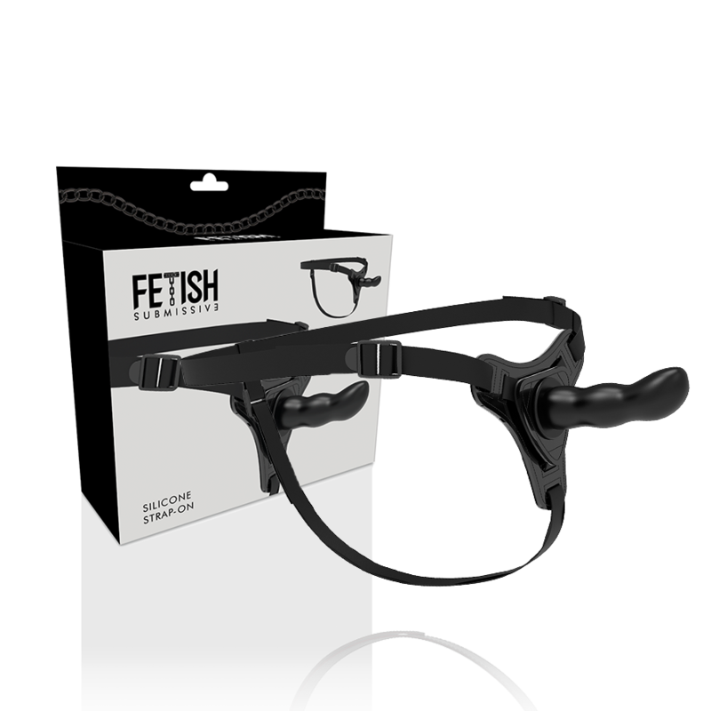 FETISH SUBMISSIVE HARNESS - SILICONE NERO PUNTO G 16 CM – Imbracature senza vibrazioni – foto 2
