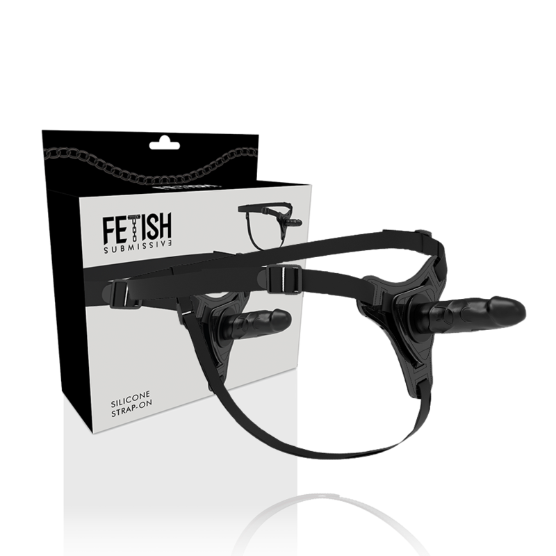FETISH SUBMISSIVE HARNESS - SILICONE NERO REALISTICO 15 CM – Imbracature senza vibrazioni – foto 2