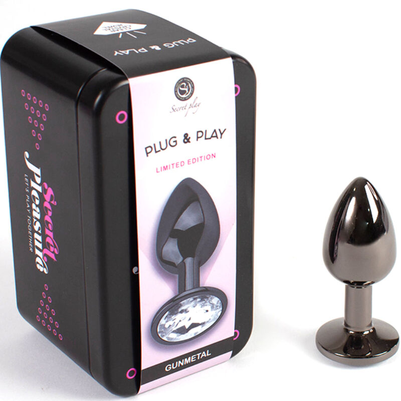 SECRETPLAY - BUTT PLUG GUNMETAL TAGLIA PICCOLA 7 CM – Tappi anali – foto 2