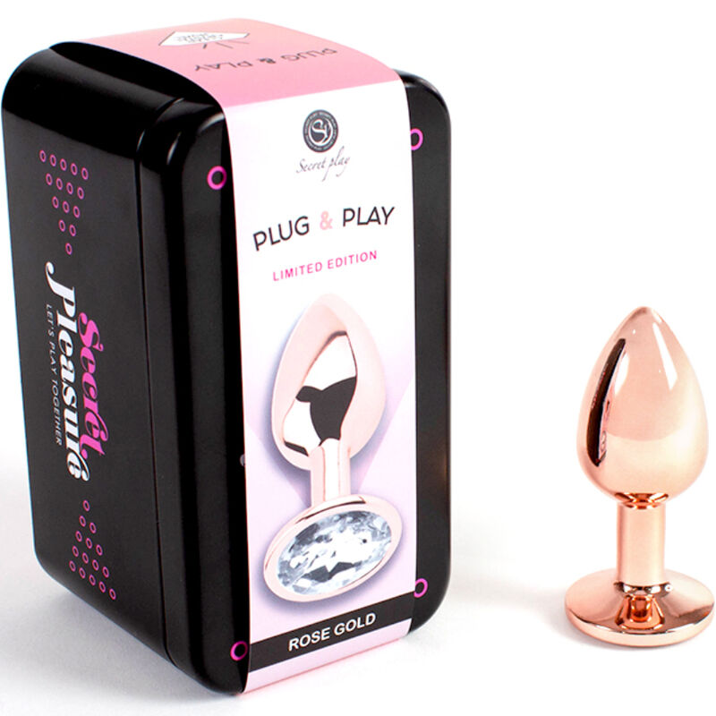 SECRETPLAY - TAPPO IN METALLO ORO ROSA TAGLIA PICCOLA 7 CM – Tappi anali – foto 2