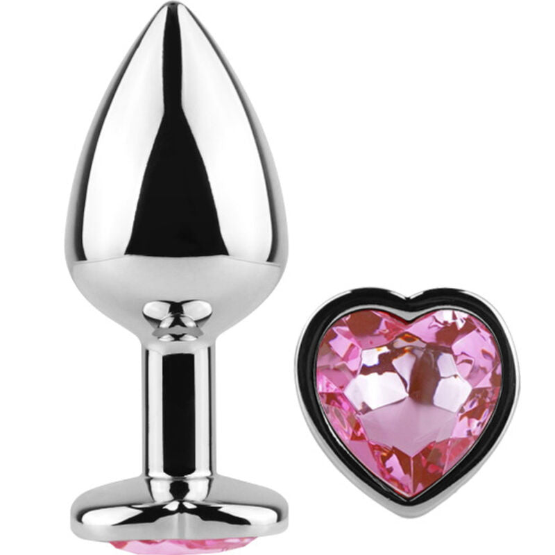 SECRETPLAY - TAPPO IN METALLO FUCSIA CUORE TAGLIA PICCOLA 7 CM – Tappi anali
