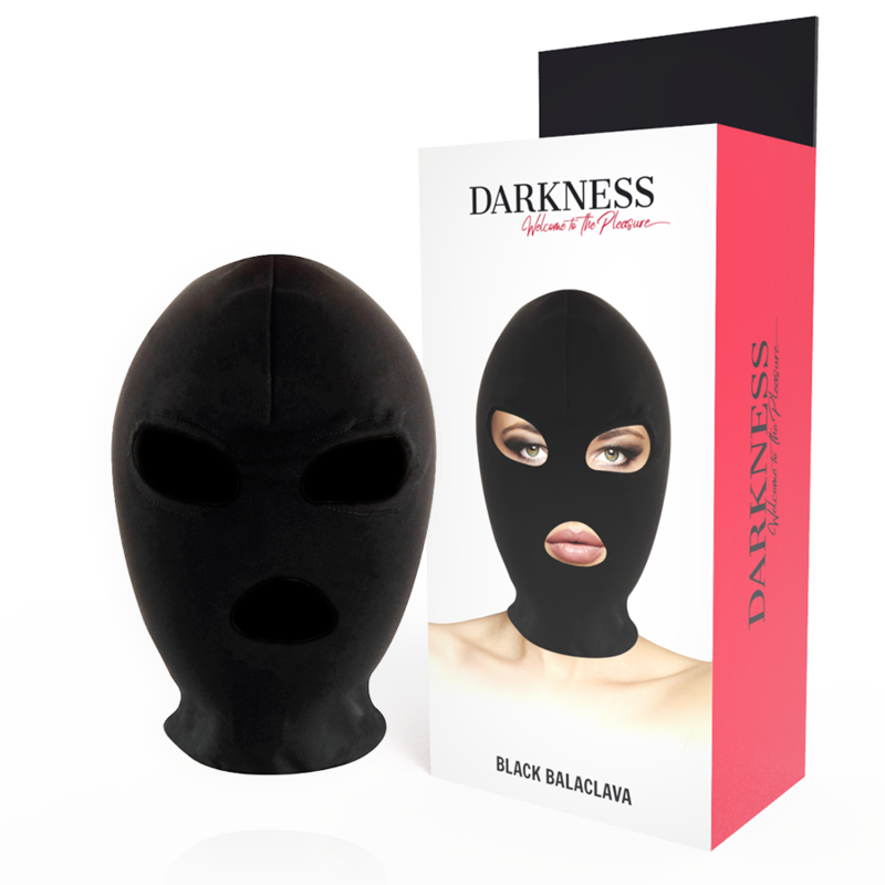 DARKNESS - MASCHERA DI SOTTOMISSIONE BDSM BOCCA E OCCHI NERA – Cappello BDSM