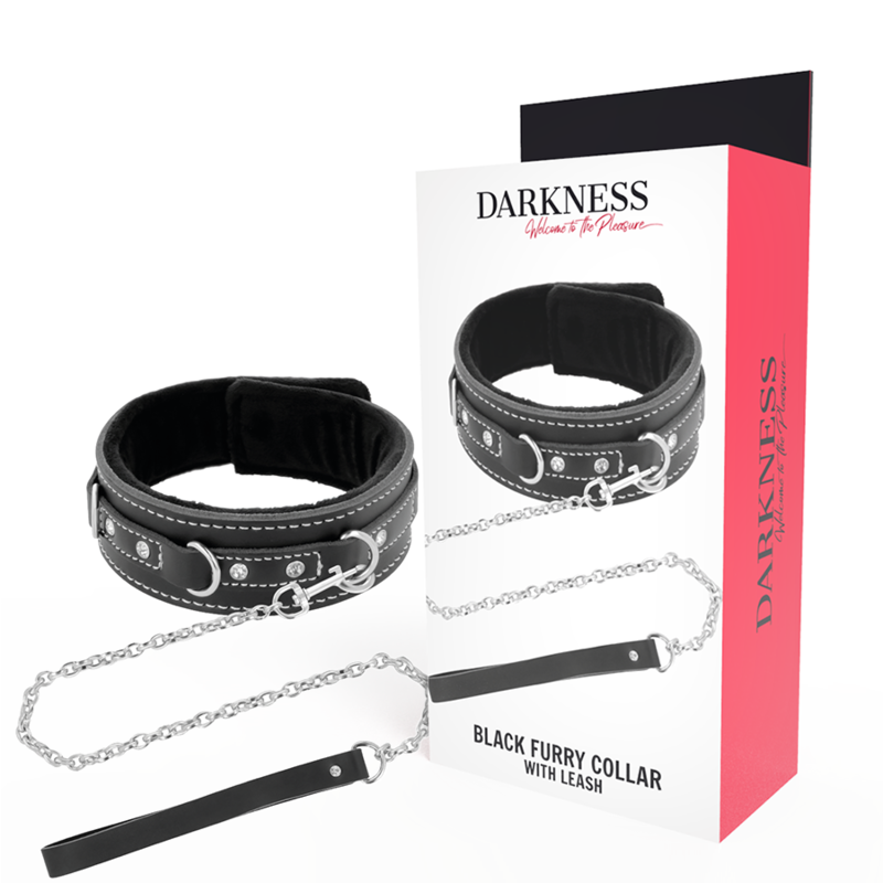 DARKNESS - COLLANA IN PELLE DI ALTA QUALITÀ CON GUINZAGLIO – Collane