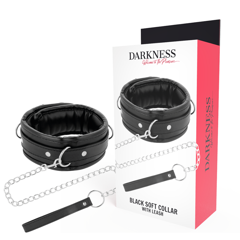 DARKNESS - COLLANA IN MORBIDA PELLE CON CATENA – Collane