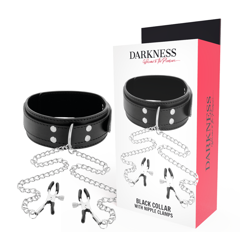 DARKNESS - COLLARE CON Morsetti PER CAPEZZOLI NERO – Collane