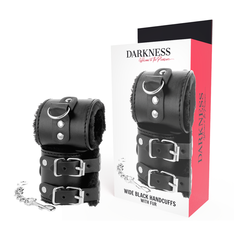 DARKNESS - MANETTE NERE REGOLABILI IN PELLE CON FODERA – Mogli