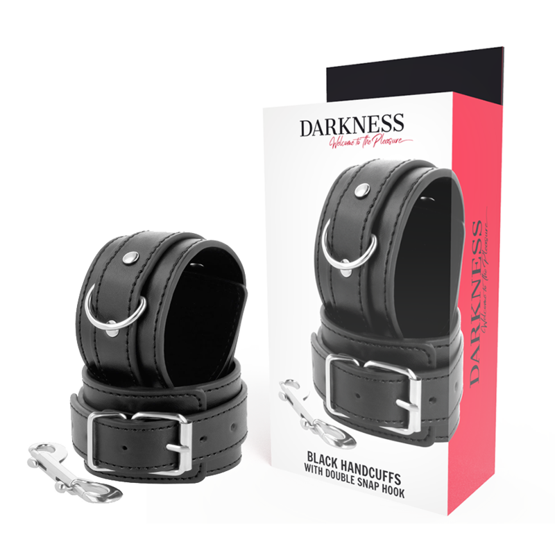 DARKNESS - MANETTE NERE REGOLABILI CON DOPPIO NASTRO DI RINFORZO – Mogli