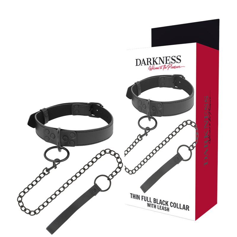 DARKNESS - COLLANA NERA CON CATENA – Collane