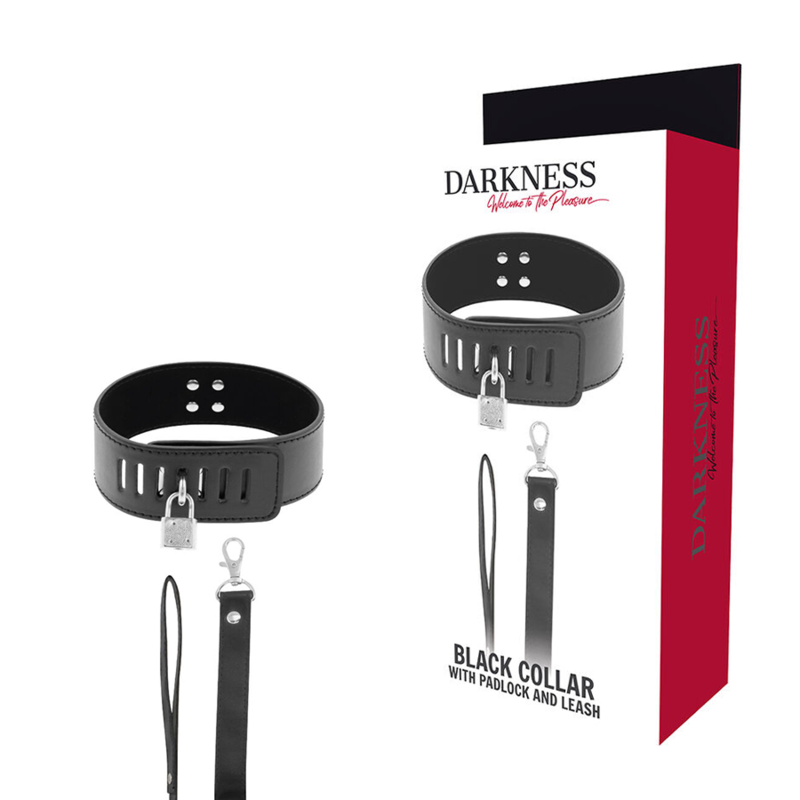 DARKNESS - COLLARE BDSM CON CHIUSURA NERA – Collane