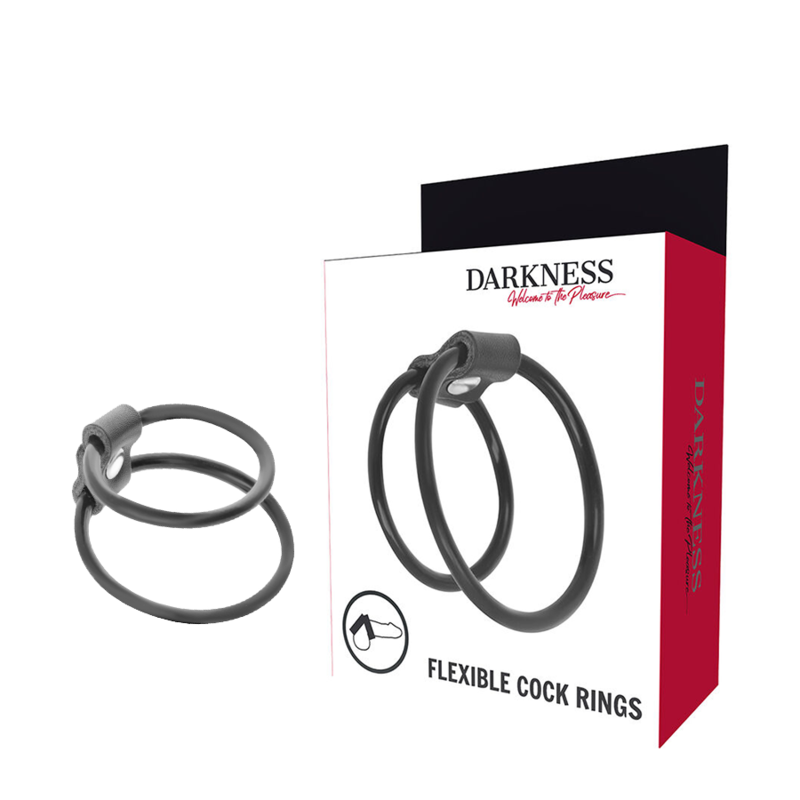 DARKNESS - ANELLI PER PENE DUO POTENZIATORI. – Cockring senza vibrazione