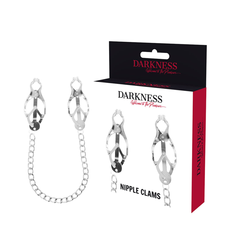 DARKNESS - PINZA PER CAPEZZOLI IN METALLO CON CATENA – Morsetti per capezzoli per sadomasochismo